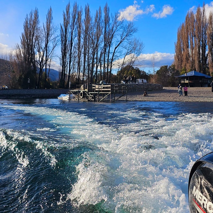 Salida del muelle del Parque Lago Puelo